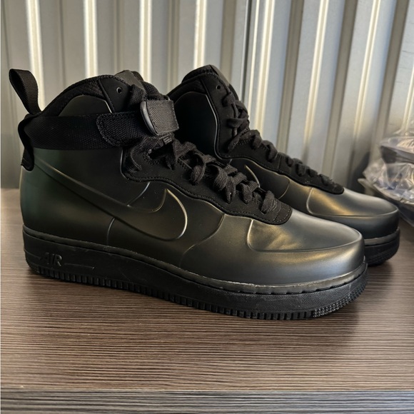Nike Other - Brand new size 10 black Nike Air Force 1 foamposite high top sneakers